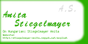 anita stiegelmayer business card